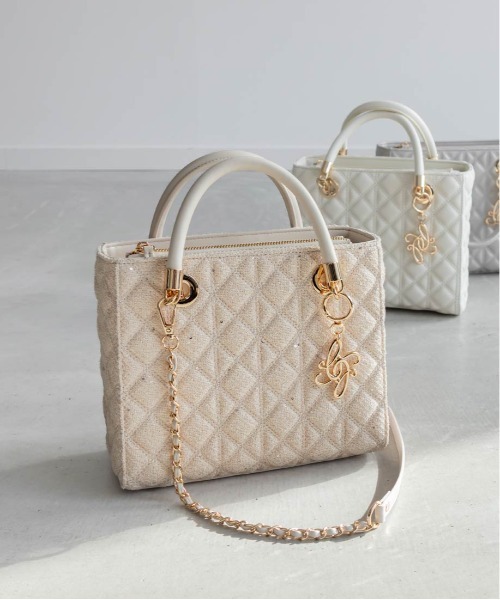 RANDA（ランダ） ハンドバッグ 2WAYキルティングミディバッグ