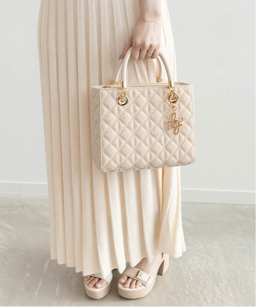 RANDA（ランダ） ハンドバッグ 2WAYキルティングミディバッグ