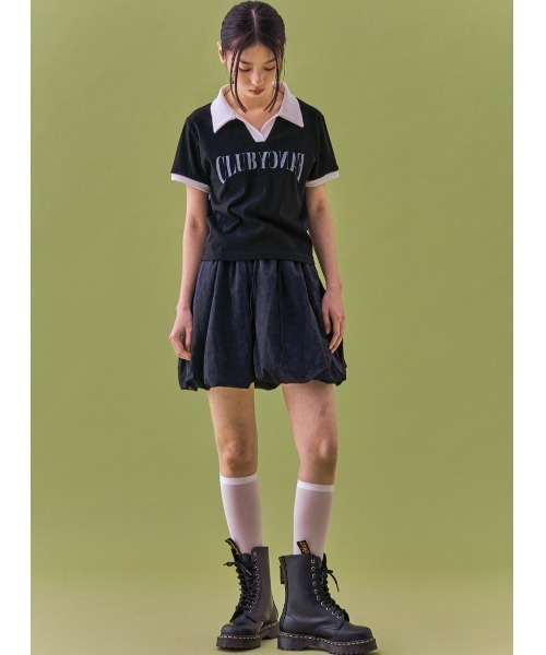 tシャツ A'GEM/9 × .kom 「 FANCY CLUB/ファンシークラブ」 BLOCK V-NECK COLLAR JERSEY/カラージャ FANCY CLUB tシャツ A'GEM/9 × .kom 「 CLUB/ファンシークラブ