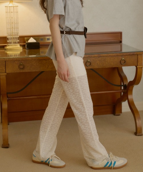 GIUNON パンツ stretch lace pants / ストレッチレースパンツ