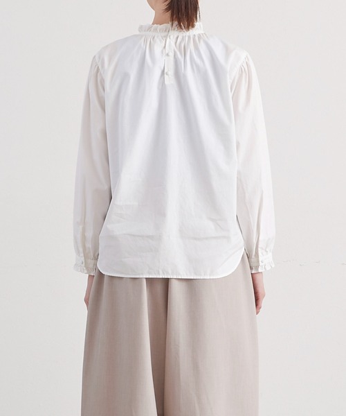 ブラウス シャツ HEAVENLY / ヘヴンリー コットンフリルネックプルオーバー DLI レディース HEAVENLY ブラウス シャツ / ヘヴンリー コットンフリルネック