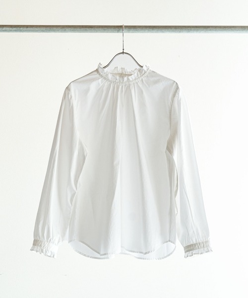 ブラウス シャツ HEAVENLY / ヘヴンリー コットンフリルネックプルオーバー DLI レディース HEAVENLY ブラウス シャツ / ヘヴンリー コットンフリルネック