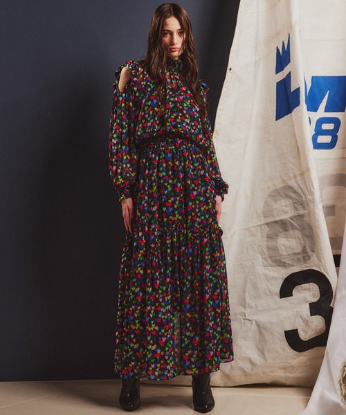 【美品】DSC ダブスタ ハートプリントシャーリングブラウス 即日発送 DOUBLE STANDARD CLOTHING（ダブルスタンダードクロージング