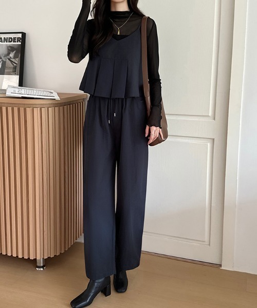 COCOMOMO セットアップ ペプラム キャミセットアップ キャミソール