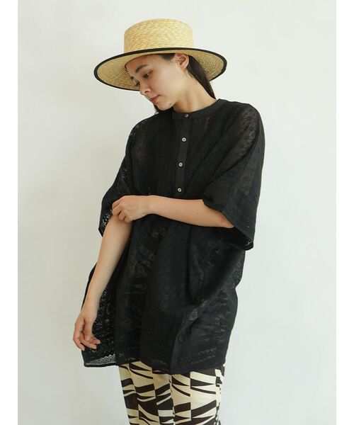 ブラウス シャツ 半袖 Lace poncho レディース