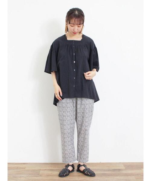 Samansa Mos2 パンツ 「Lサイズ WEB限定」「クールコットン」柄