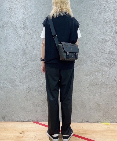 LACOSTE（ラコステ） ベスト ジレ ナイロン×コットンジャカードニット