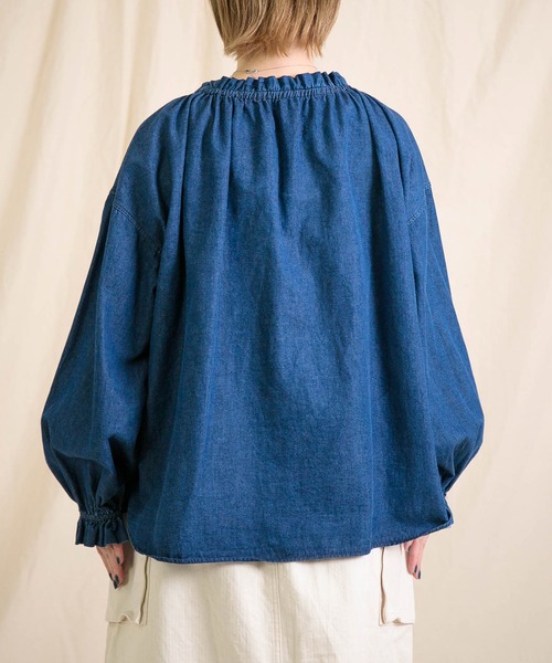 ブラウス シャツ 「Brocante / ブロカント」 5ozデニム レデューヴロンシャツ レディース Brocante ブラウス シャツ 「Brocante / ブロカント」 5ozデニム