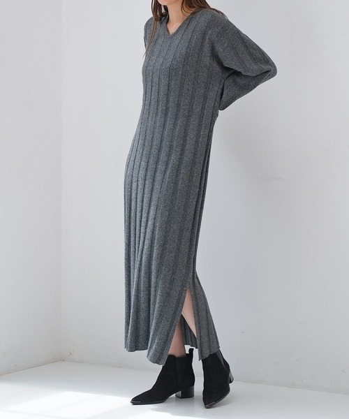 AKTE ワンピース ワイドリブニットワンピース : ZOZOTOWN Yahoo!店  