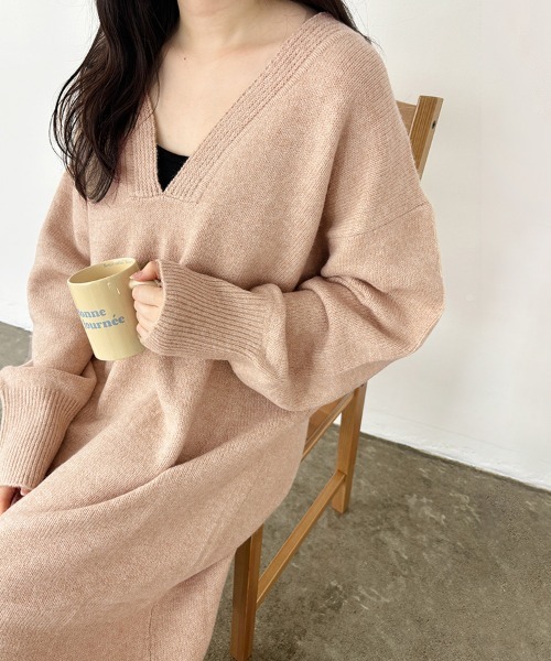 コットン天竺ロングワンピース コットン天竺ロングワンピース