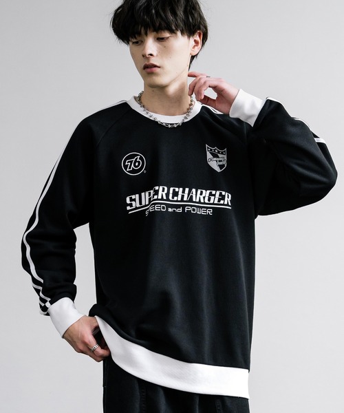 トレーナー スウェット 76lubricants ナナロクルブリカンツ オーバー