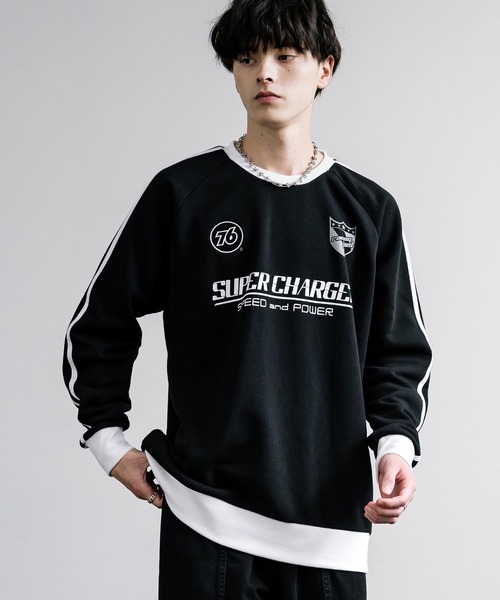 トレーナー スウェット 76lubricants ナナロクルブリカンツ オーバー