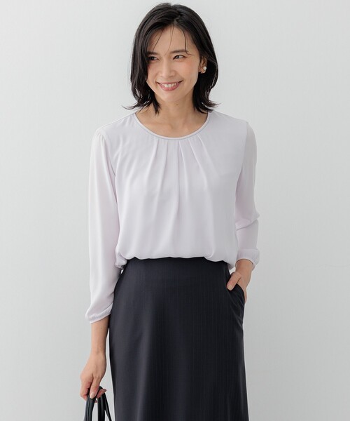 23区 tシャツ 「洗える」シルキーデシン ボールチェーン