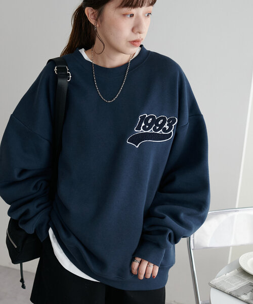 tシャツ 「ユニセックス」サガラワンポイント刺繍スウェット レディース メンズ Discoat tシャツ 「ユニセックス」サガラワンポイント刺繍
