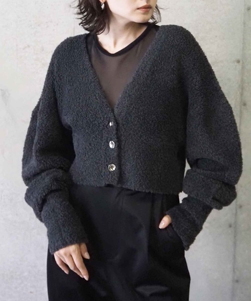 カーディガン SHEEPBOA CARDIGAN / シープボアカーディガン レディース