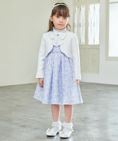 anyFAM フォーマルドレスワンピース花柄刺繍　110cm 七五三入学式発表会 anyFAM フォーマルドレスワンピース花柄刺繍 110cm 七五三入学式発表会