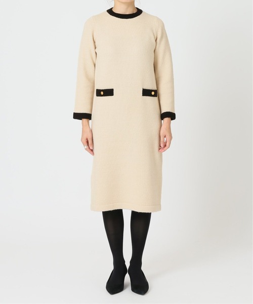 「La TOTALITE」 ニットワンピース FREE ブラック レディース_画像3