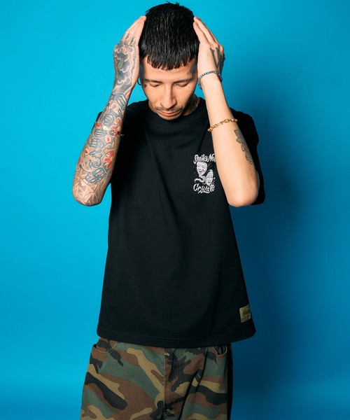 Subciety（サブサエティ） tシャツ Noh-mask two face tee メンズ