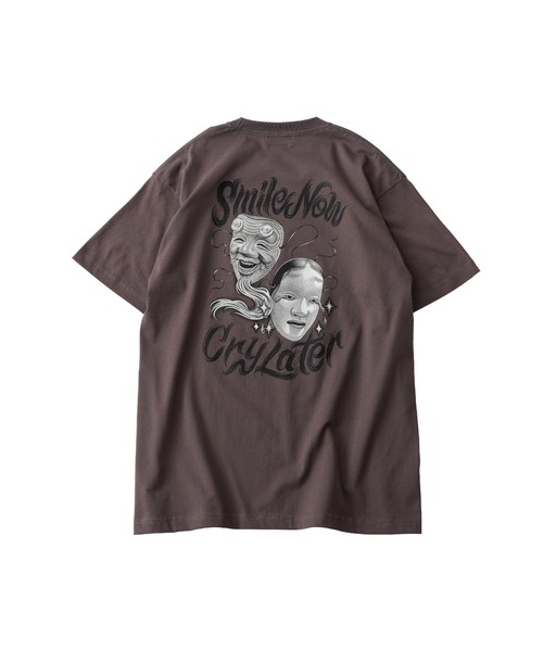 Subciety（サブサエティ） tシャツ Noh-mask two face tee メンズ