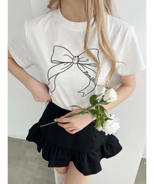 PHILLY（フィリー） tシャツ 半袖 「プチプラ￥2199」ビッグリボン刺繍