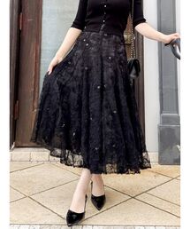 dazzlin スパンコールチュールスカート アイボリー ダズリン dazzlin スパンコールチュールスカート （アイボリー