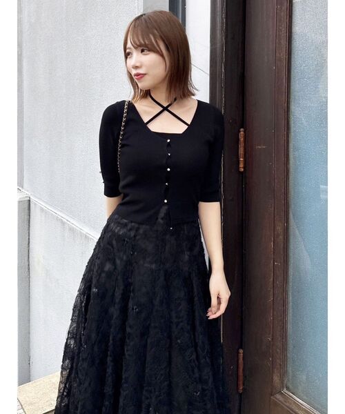 dazzlin スカート スパンコールチュールスカート : ZOZOTOWN
