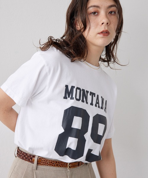 ひろ☆めい　ウィムガゼット　ナンバリングTシャツ　オフホワイト Whim Gazette tシャツ ナンバリングTシャツ レディース
