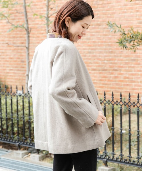 URBAN RESEARCH ノーカラーコート　ベージュ URBAN RESEARCH 「URBAN RESEARCH」 ノーカラーコート 38