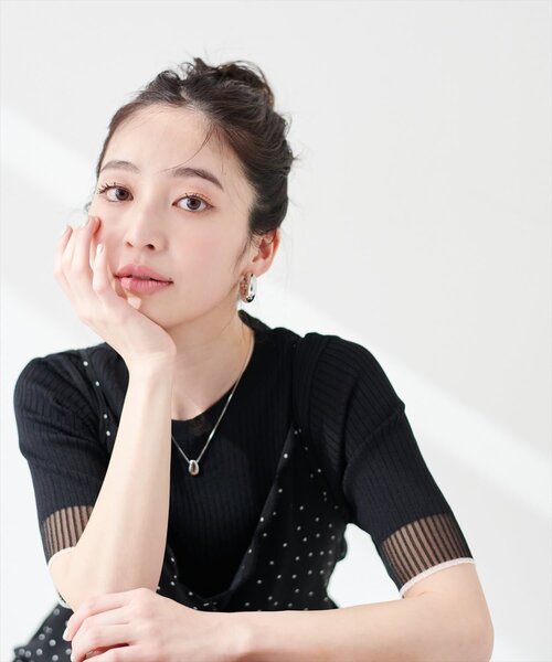ニット セーター 袖口シアー強撚リブニット レディース | natural couture