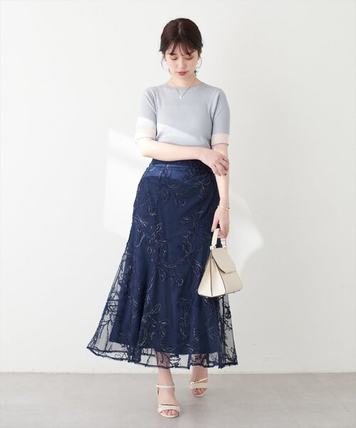 ニット セーター 袖口シアー強撚リブニット レディース | natural couture | 13