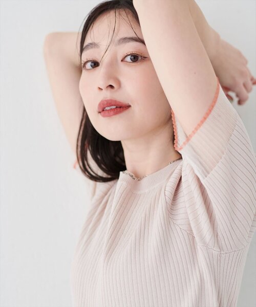 ニット セーター 袖口シアー強撚リブニット レディース | natural couture | 16
