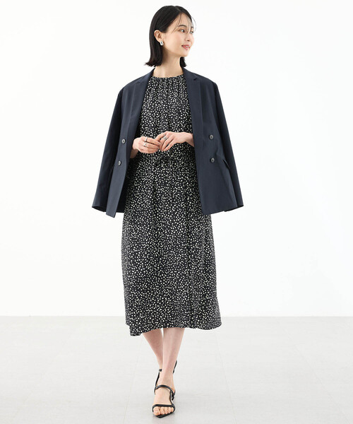 ワンピース フラワーMIXサテンドットワンピース[LA36-26R602]｜URBAN
