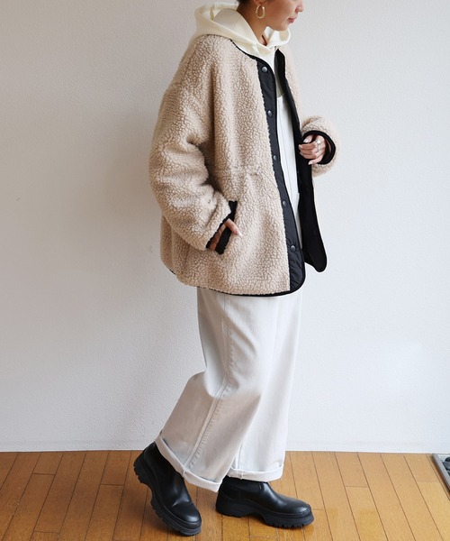 「andme」 ジャケット M ライトカーキ レディース_画像6