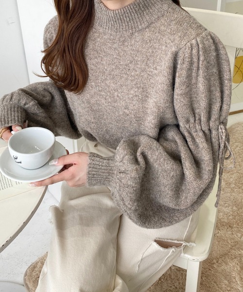 「moment+」 長袖ニット L ブラウン レディース_画像5