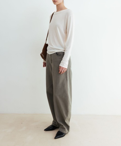 Studio Doe tシャツ Premium Tencel Spread Neck Sweater レディース