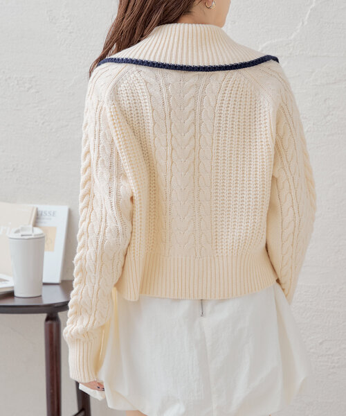 chikoページ Chico（チコ） ニットカーディガン FREE ブルー系その他 レディース