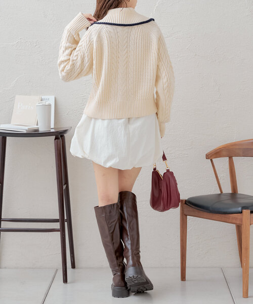 Chico（チコ） ニットカーディガン FREE ブルー系その他 レディース