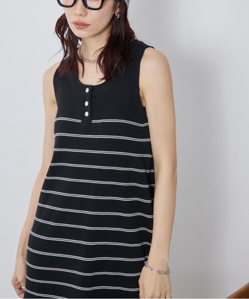 Auntie Rosa Holiday ワンピース ヘンリーネックニットロング
