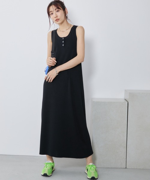 Auntie Rosa Holiday ワンピース ヘンリーネックニットロング