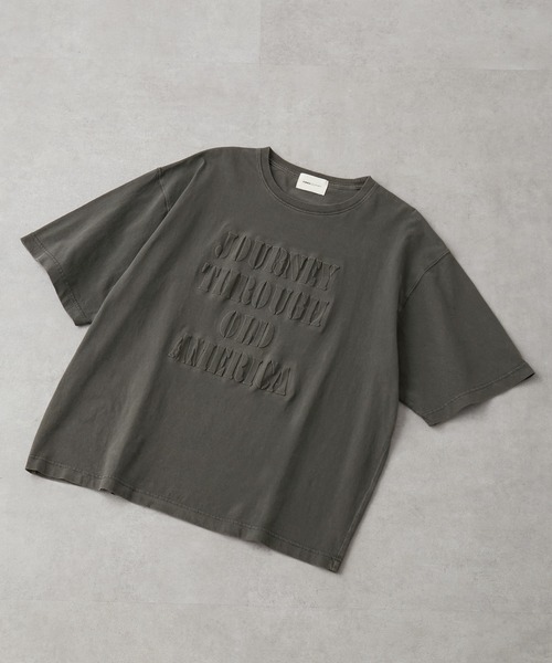 ちゃんみな　Tシャツ　Lサイズ　ヴィンテージ加工のピグメントボディ EMMA CLOTHES tシャツ ヴィンテージ加工 ピグメント エンボス