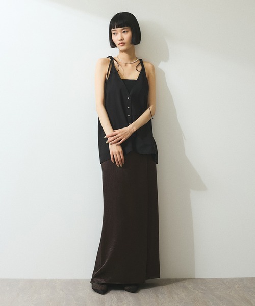 ADAM ET ROPE' ベスト ジレ 「WEB限定」2WAYダブルストラップ