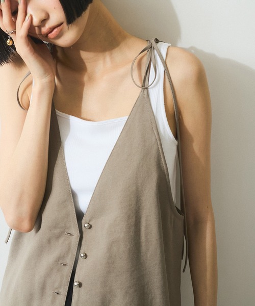 ADAM ET ROPE' シャギージレ　ベスト ADAM ET ROPE' ベスト ジレ レースベスト レディース : ZOZOTOWN