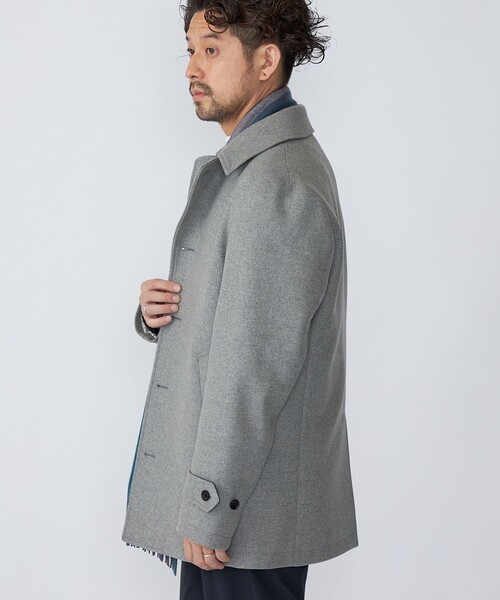 ピーコート シップスメンズ SHIPS any PURE WOOL MELTON シングル P