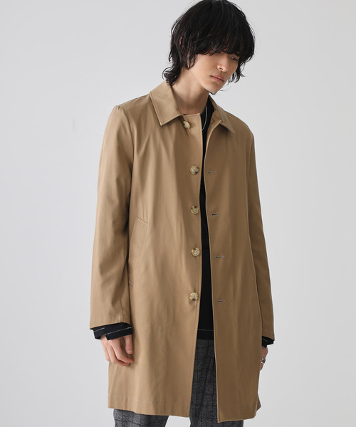 MEN'S TENORAS ベージュ ステンカラーコート 洗える3WAYステンカラーコート ・ライナー付き （ベージュ） -WWS