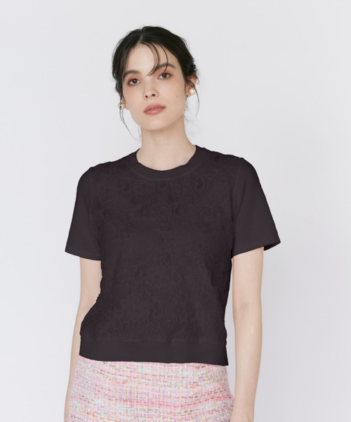 ニット セーター 「Maglie White」3D刺繍レースプルオーバー「アンサンブル対応」 レディース