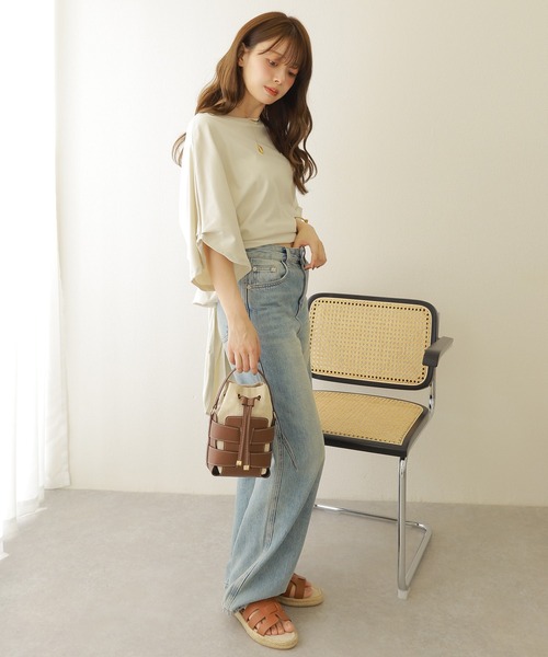 tシャツ 半袖 back tie loose tee /バックリボンルーズtシャツ