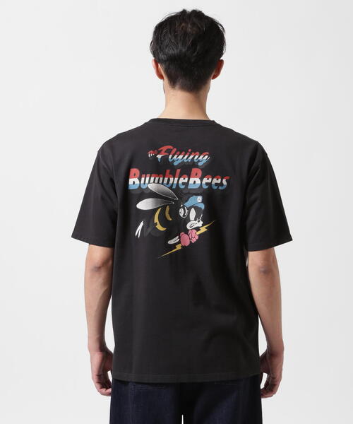 *AVIREX* BUMBLE BEES 半袖Ｔシャツ AVIREX アヴィレックス フェイドウォッシュ 刺繍 半袖Tシャツ
