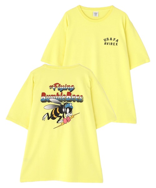 国内発送/本物保証/AVIREX BUMBLE BEES T-SHIRT おしゃれ☆ AVIREX tシャツ 「WEB＆DEPOT限定」BUMBLE BEES T-SHIRT
