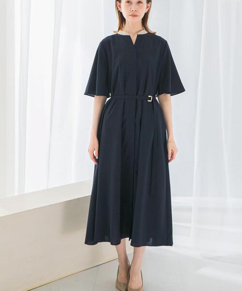 BORDERSatBALCONY36フレアスリーブワンピース used ワンピース