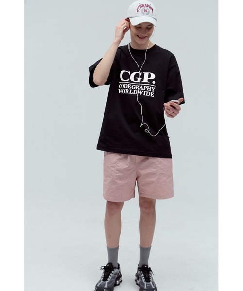 Tシャツ・カットソー codegraphy Square Logo Short Sleeve T-Shirt Charcoal CBEUUTS codegraphy tシャツ CGP Square Logo Short Sleeve T-Shirt